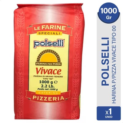 HARINA P/PIZZA POLSELLI VIVACE TIPO 00 X 1 KG